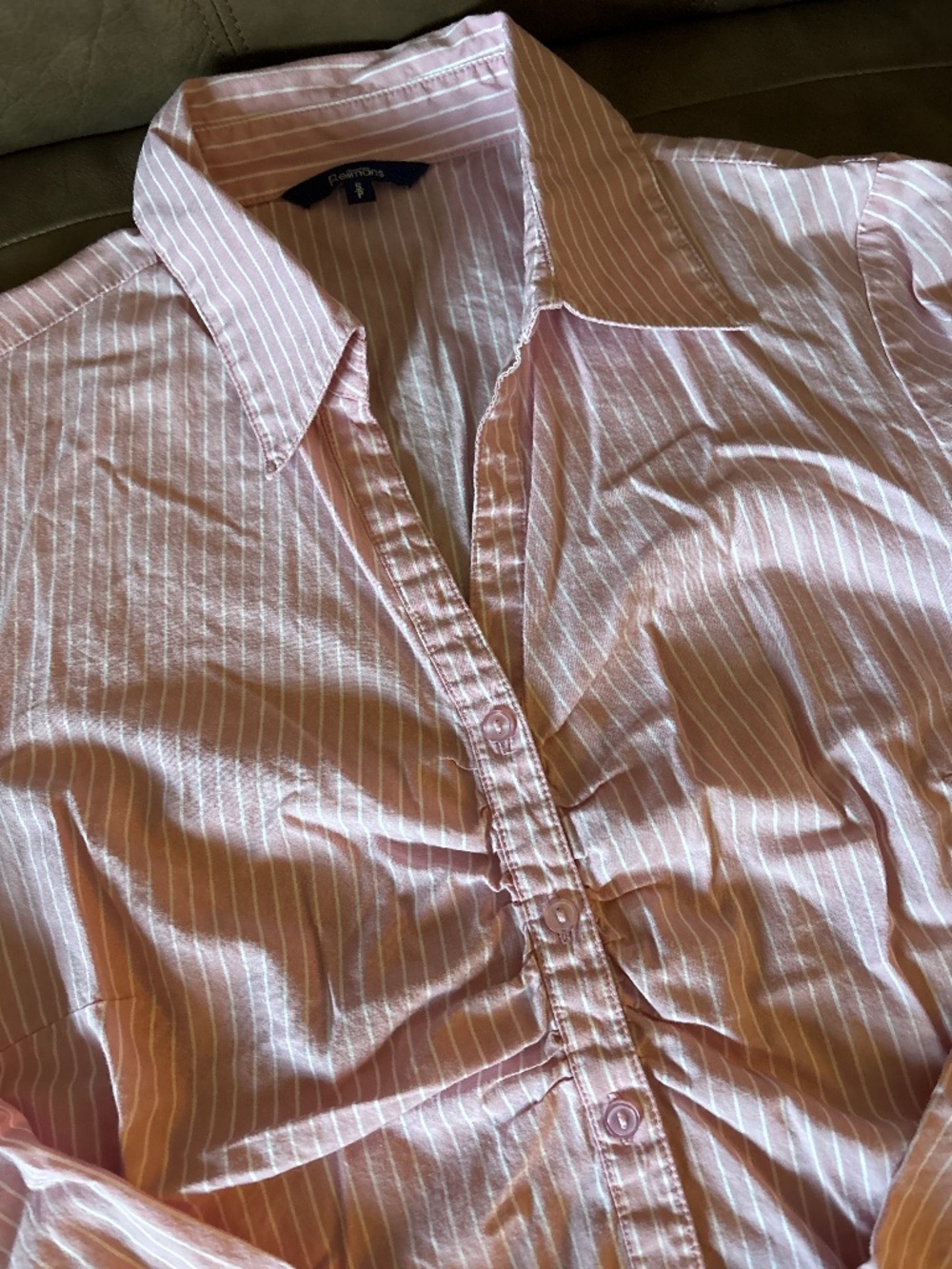 Pink striped button down
